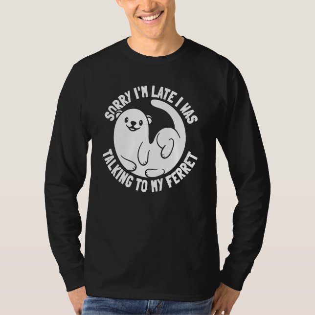Ferret Cute Animal Weasel  Furry Ferret T Shirt (Framsida)