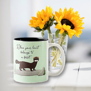Ferret! Cute-gåva till illerälskande vän! Två-Tonad Mugg