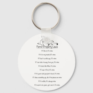Ferret Egendom Laws Keychain Nyckelring