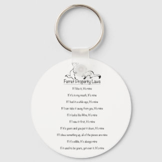 Ferret Egendom Laws Keychain Nyckelring