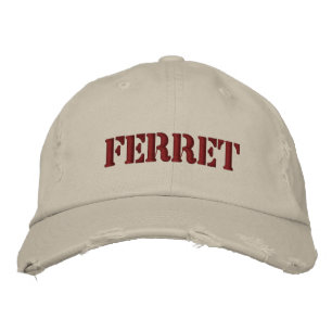 FERRET EMBROIDEED BASEBALL CAP BRODERAD KEPS