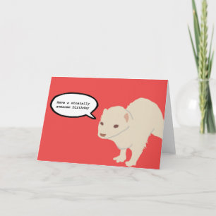 Ferret födelsedagskort kort