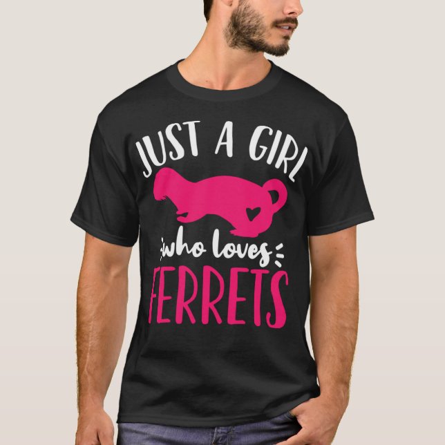Ferret Funny Ferret Älskare Gift T Shirt (Framsida)