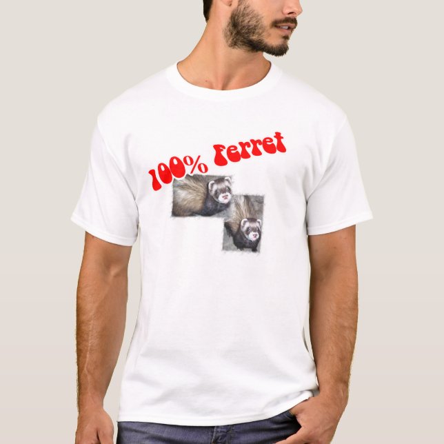 Ferret Gifts for Humans Tee Shirt (Framsida)