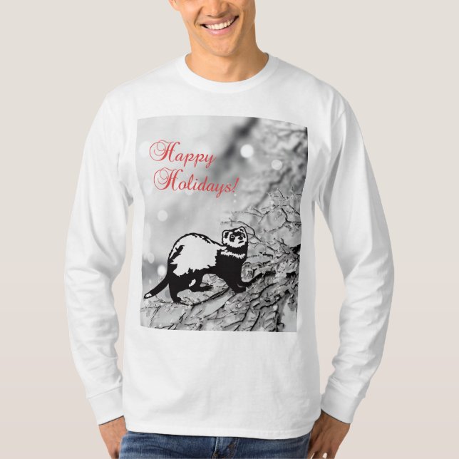 Ferret: Glad helg T Shirt (Framsida)
