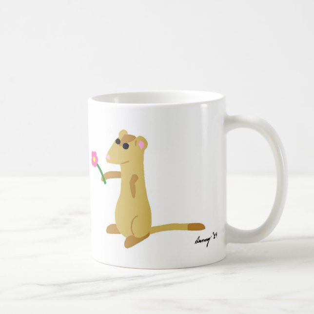 Ferret Holding A Flower Mugg (Höger)