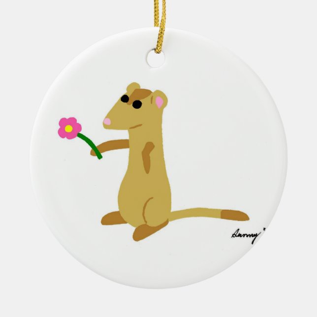 Ferret Holding a Flower Ornament (Framsidan)