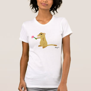 Ferret Holding A Flower Shirts Tee