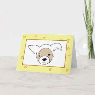 Ferret i Bunny Costume Sympathy Card Helgkort