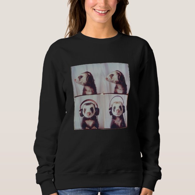Ferret i hörlurar SPD Autistic Autism Sensory T Shirt (Framsida)