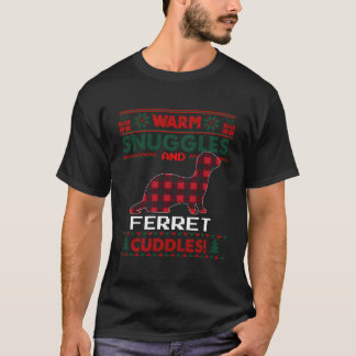 Ferret jul Pajama Shirt Polecat Ugly Christm T Shirt
