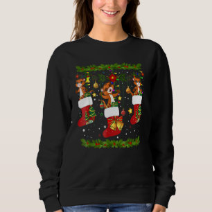 Ferret jul Socks X Mas Ljus Pajama Matchin T Shirt