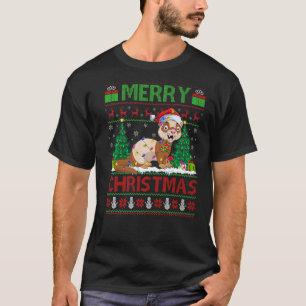 Ferret Julafton Träd Ljus Ugly Santa Ferret Christ T Shirt