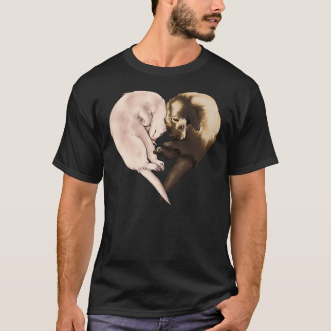 Ferret Kärlek T Shirt (Framsida)