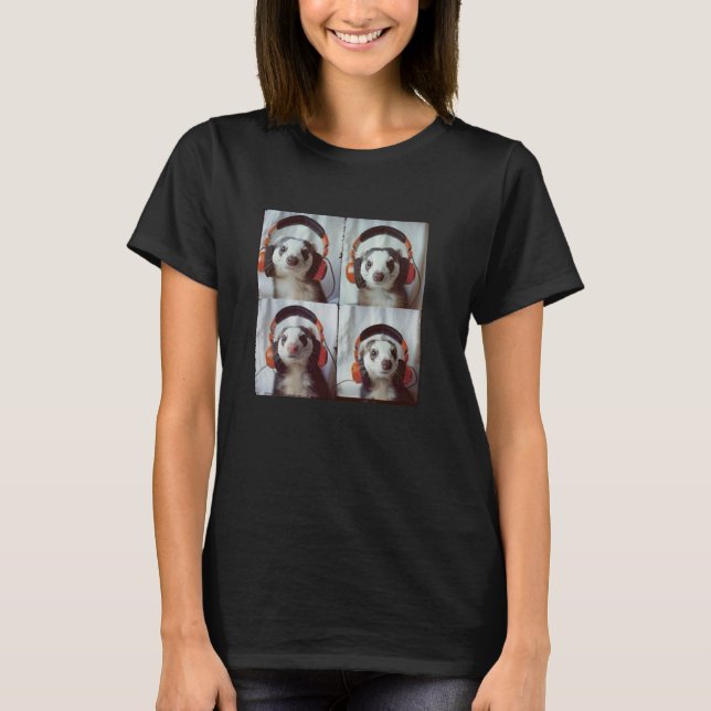 Ferret lyssnar på musik, sensoriska bearbetningssj t shirt (Framsida)