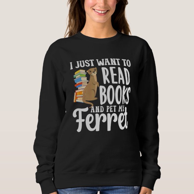 Ferret Mamma Read Bokar T Shirt (Framsida)