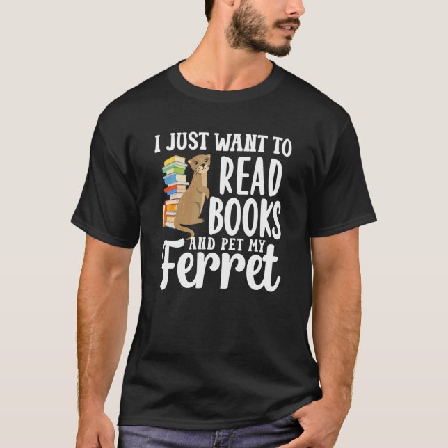 Ferret Mamma Read Bokar T Shirt (Framsida)