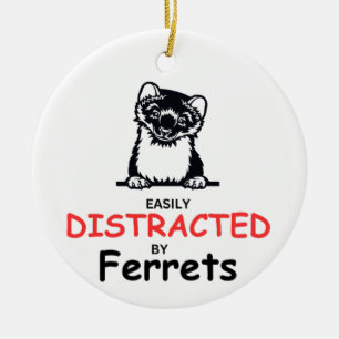 Ferret Ornament, Gift for Ferret Älskare, Ferret M Julgransprydnad Keramik