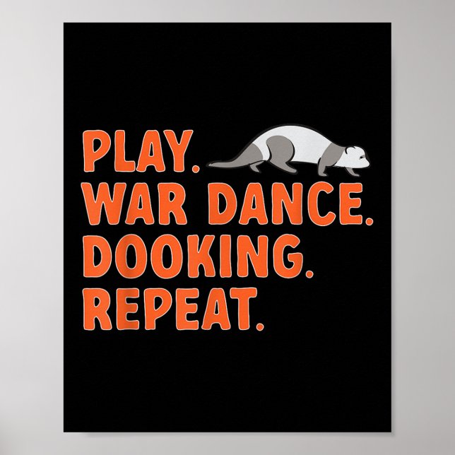 Ferret Owner Play Krig Dance Dooking Ferret Poster (Framsidan)