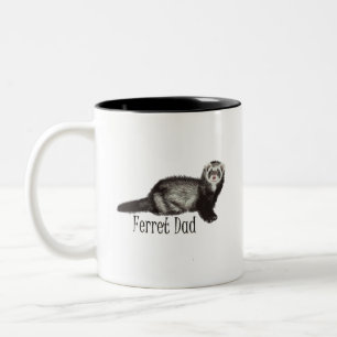 Ferret Pappa Black Lettering med Sable Ferret Två-Tonad Mugg