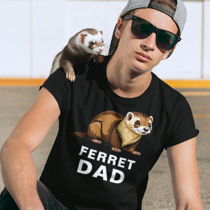 Ferret Pappa Cute Pet Ferret Anpassningsbar Text T Shirt