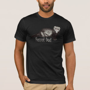 Ferret Pappa White Lettering med Sable Ferret T Shirt