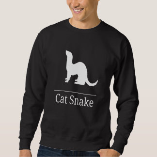 Ferret Silhouette Cat Snake Lång Ärmad Tröja