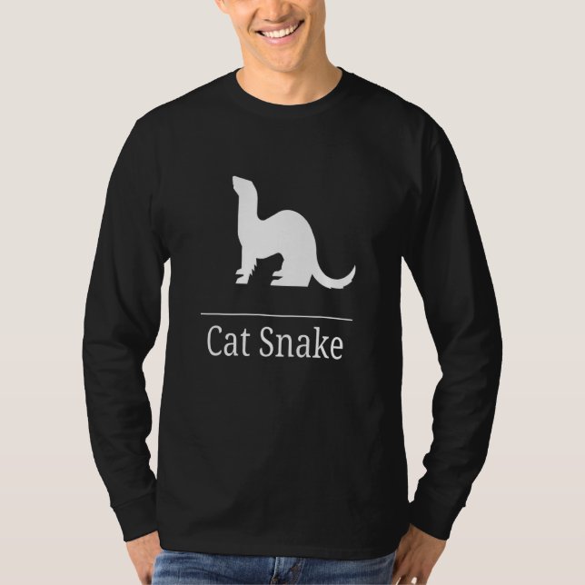 Ferret Silhouette Cat Snake T Shirt (Framsida)