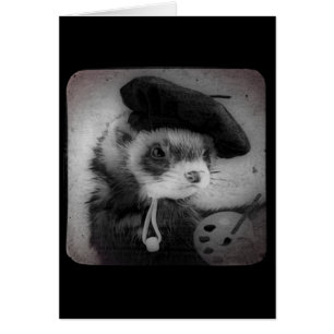 Ferret som artist hälsningskort