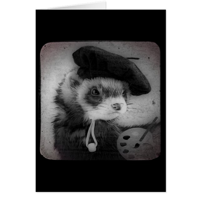 Ferret som artist hälsningskort (Framsidan)