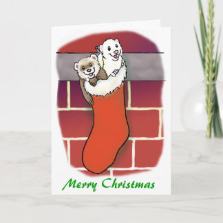 Ferret Stocking Stuffers Helgkort
