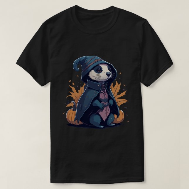 Ferret Trollspö Magic Bok T Shirt (Design framsida)