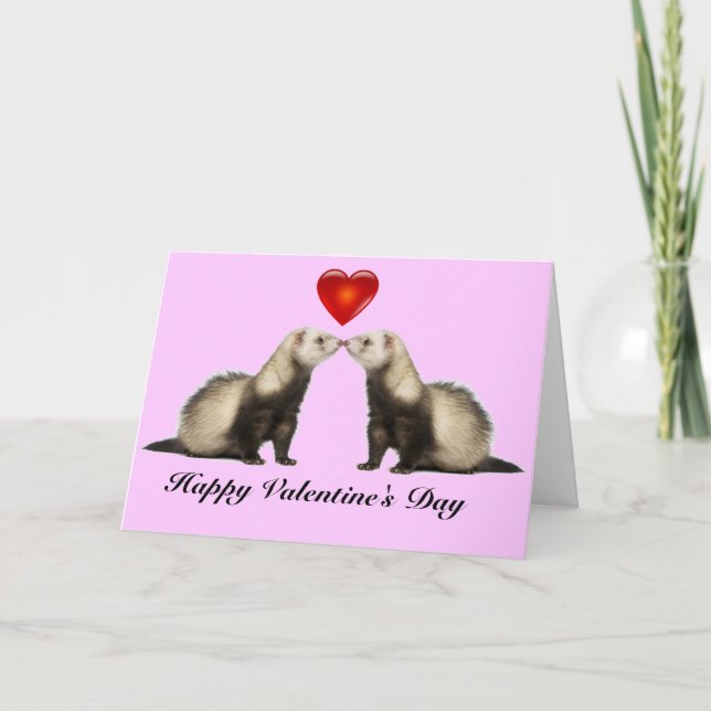 Ferret Valentine-kort Helgkort (Framsida)