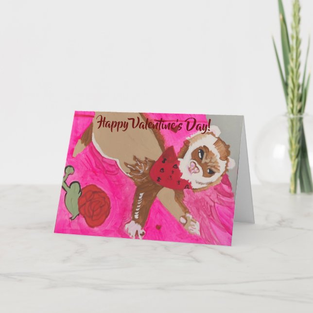 Ferret Valentines dagskort Helgkort (Framsida)