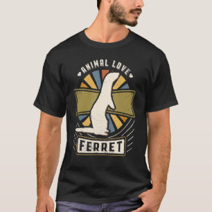 Ferret Vintage Classic Retro Animal T Shirt