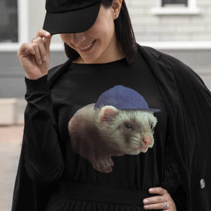 Ferret Wearing Hat T-Shirt