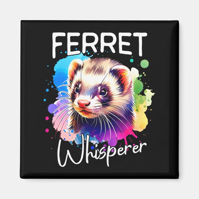 Ferret Whisperer Comfort Colors Adult Heavyweight  Magnet (Framsidan)