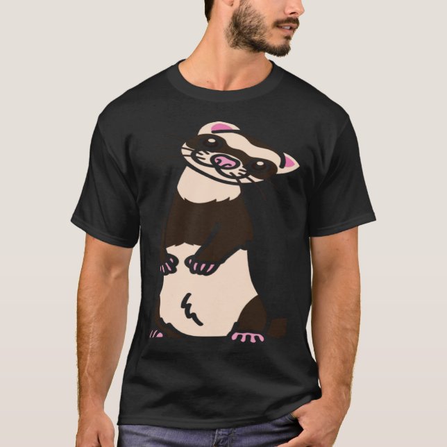 Ferret Whisperer European Polecat Wildlife Animal  T Shirt (Framsida)