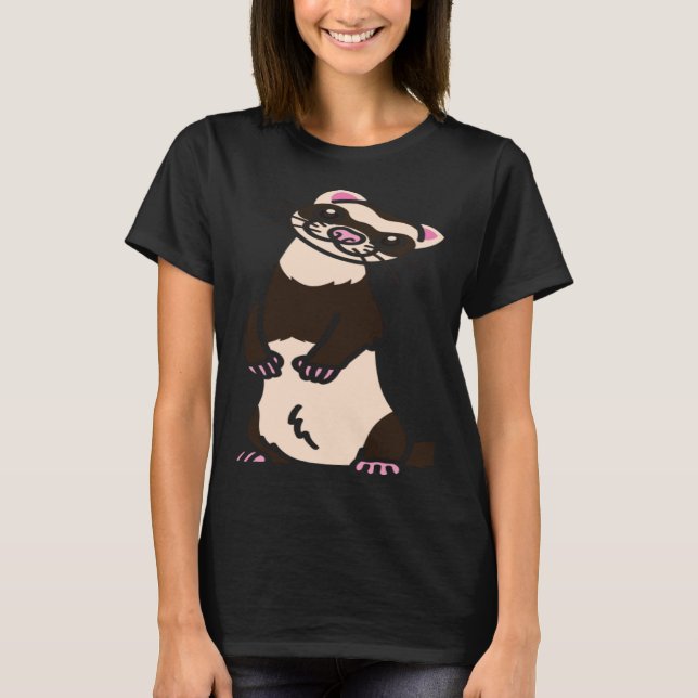 Ferret Whisperer European Polecat Wildlife Animal  T Shirt (Framsida)