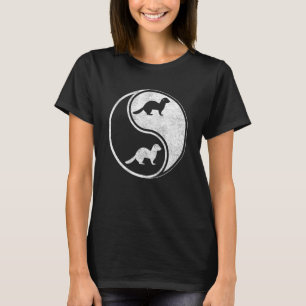 Ferret Yin Yang Ferrets Animal Fläkt Polecat Natur T Shirt