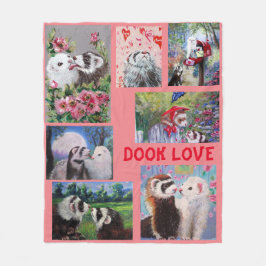 Ferrets Dook Valentine Fleecefilt