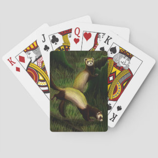 Ferrets playing cards casinokort
