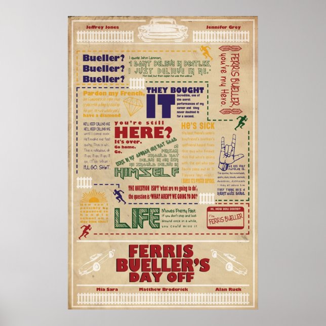 Ferris Bueller Poster (Framsidan)