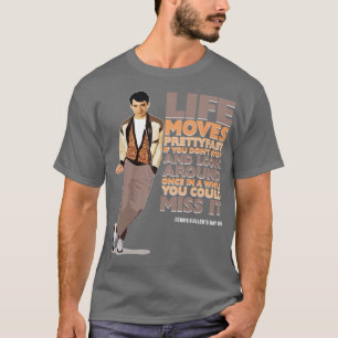 Ferris Buellers Day Off Life Moves Endast Mörk T Shirt