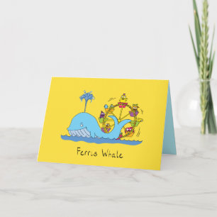 Ferris Whale - roligt Ferris Wheel Greeting Card Kort