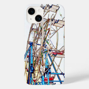 Ferris Wheel-Chalk Outline by Shirley Taylor