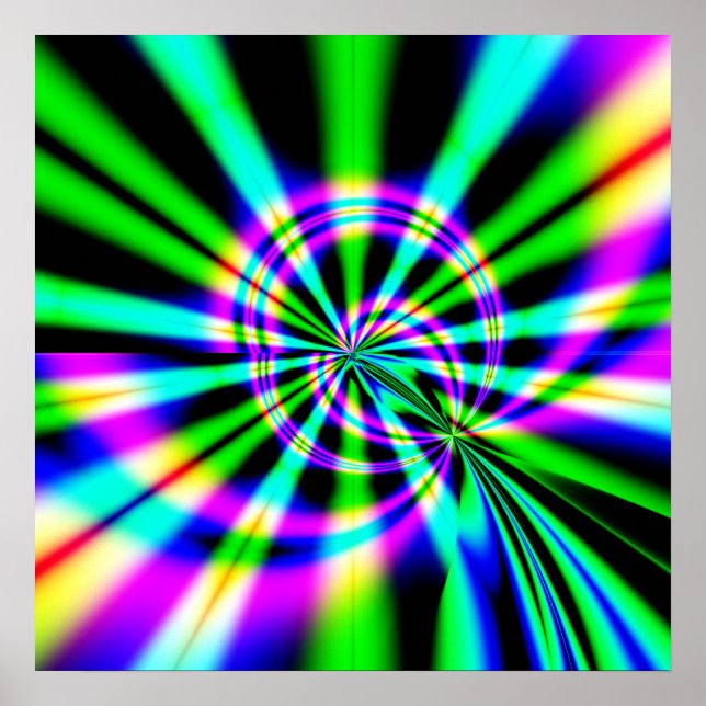 Ferris Wheel Fractal Art Poster (Framsidan)