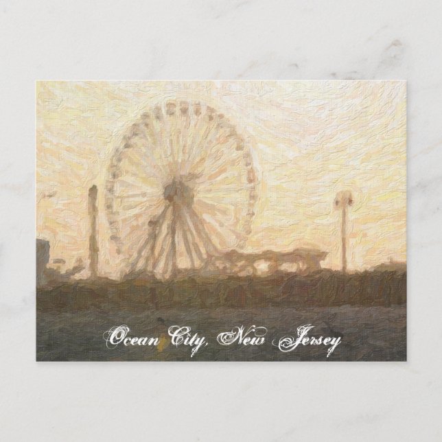 Ferris Wheel i Ocean City, NJ Postcard Vykort (Framsida)