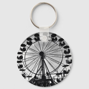 Ferris Wheel in Black and White Photo Gifts Nyckelring