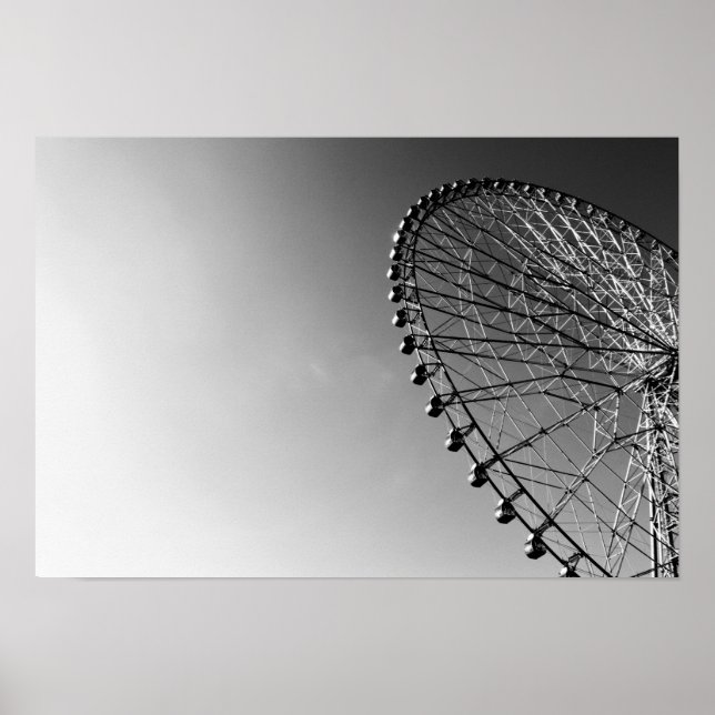 Ferris Wheel in Black and White Poster (Framsidan)